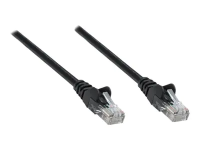 Intellinet Network Patch Cable, Cat6, 15m, Black, CCA, U/UTP, PVC, RJ45, Gold Plated Contacts, Snagless, Booted, Lifetime Warranty, Polybag - Patch-Kabel - RJ-45 (M) zu RJ-45 (M) - 15 m - UTP - CAT 6 - geformt, ohne Haken - Schwarz