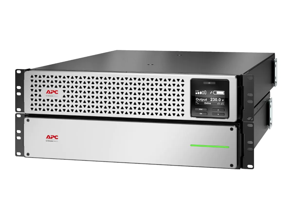 APC Smart-UPS On-Line 1000VA - USV (Rack - einbaufähig) (hohe Dichte) - Wechselstrom 220/230 V - 900 Watt - 1000 VA - Lithium-Ionen - Ausgangsanschlüsse: 8 - 4U - 1.83 m Schnur - Schwarz, Silber