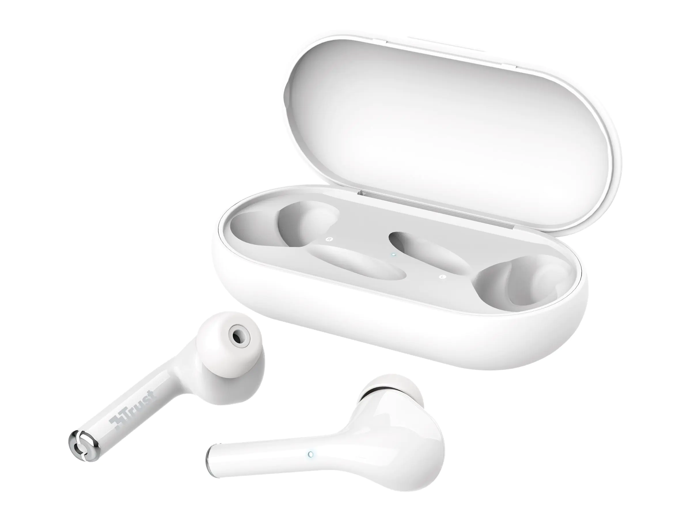 Trust Nika Touch - True Wireless-Kopfhörer mit Mikrofon - im Ohr - Bluetooth - weiß