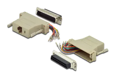 ASSMANN - Serieller RS-232-Adapter - DB-25 (W) zu RJ-45 (W) - Daumenschrauben - beige