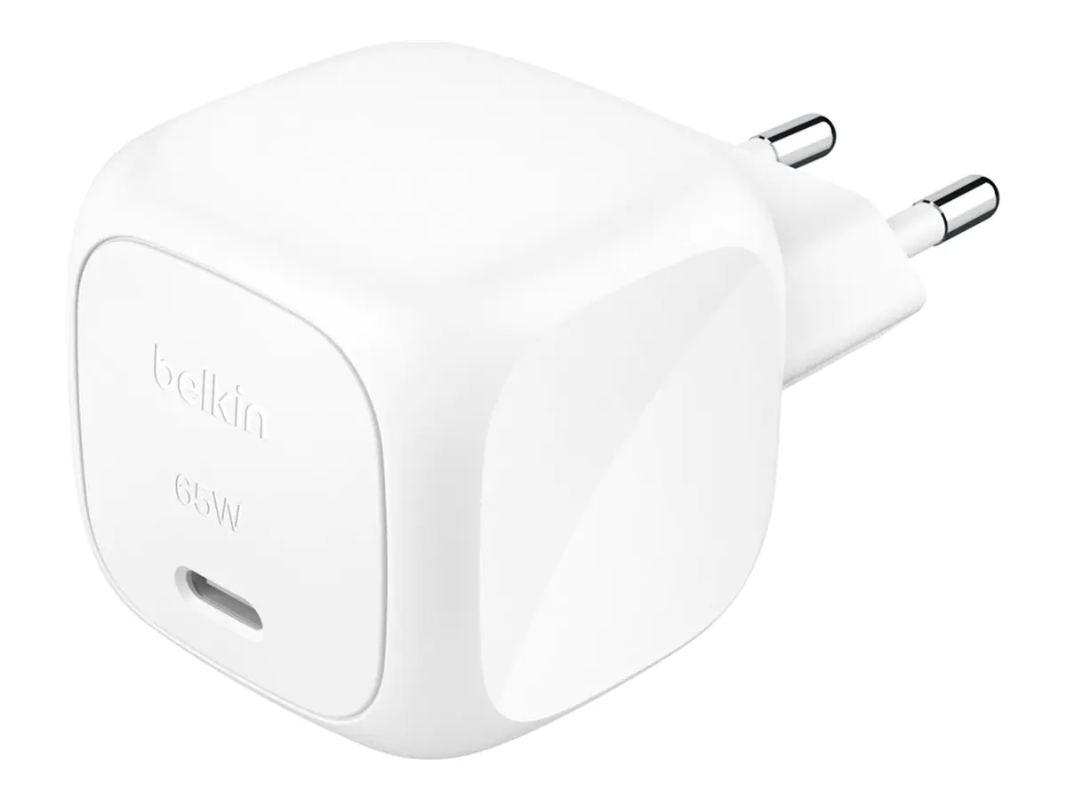 Belkin BoostCharge - Netzteil - kompakt - 65 Watt - Power Delivery 3.1 (24 pin USB-C)