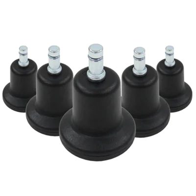 hjh OFFICE Zubehör Stühle STAND Bodengleiter Metall/Kunststoff schwarz 5 St./Pack.