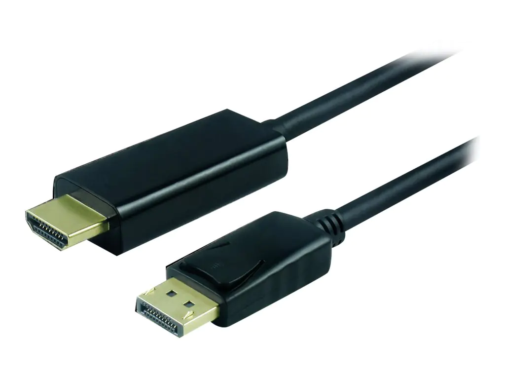 Roline - Video- / Audiokabel - DisplayPort (M) bis HDMI (M) - 5 m - abgeschirmt - Schwarz - 4K Unterstützung