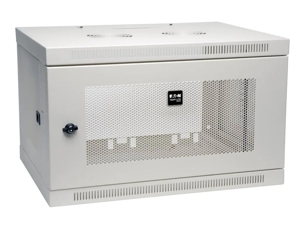 Tripp Eaton Tripp Lite Series 6U Wall Mount Rack Enclosure Server Cabinet Wallmount Doors Sides White - Schrank Netzwerkschrank - geeignet für Wandmontage - weiß - 6U - 48.3 cm (19") SRW6UW