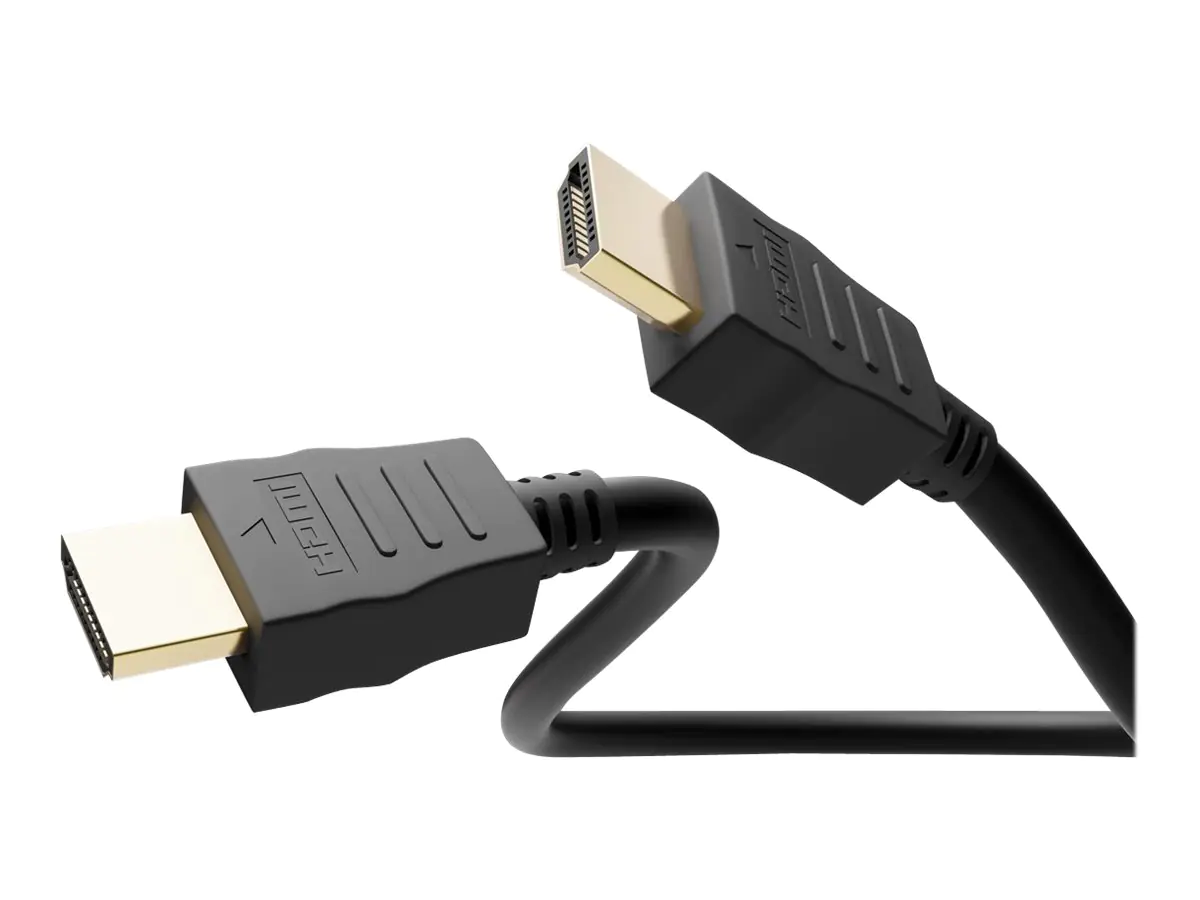 goobay - Highspeed - HDMI-Kabel mit Ethernet - HDMI männlich zu HDMI männlich - 2 m - Schwarz - rund, 8K Unterstützung