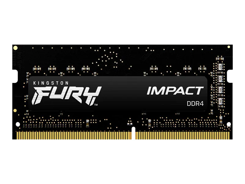 Kingston FURY Impact - DDR4 - Kit - 32 GB: 2 x 16 GB - SO DIMM 260-PIN - 3200 MHz / PC4-25600 - CL20 - 1.2 V - ungepuffert - non-ECC - Schwarz