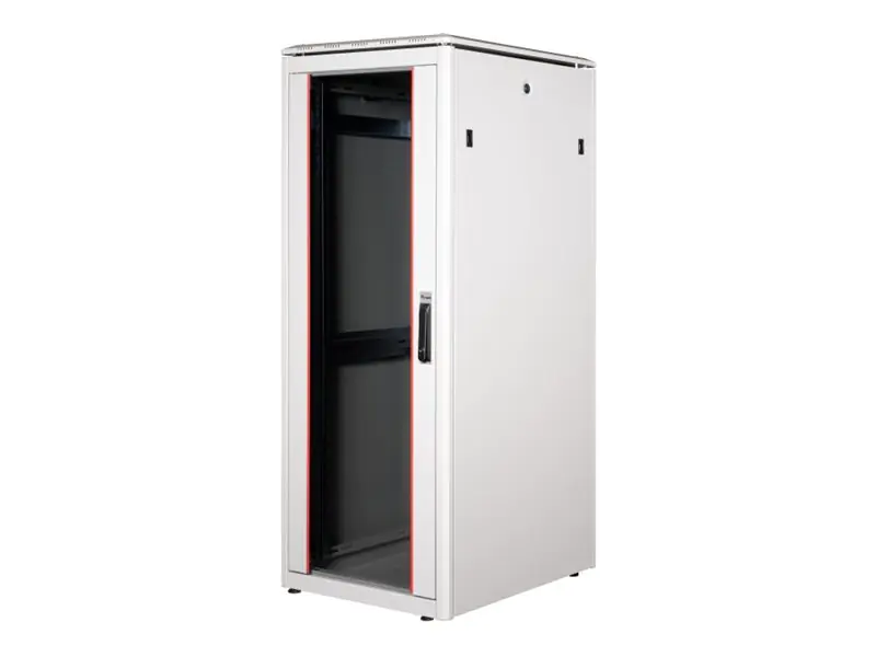 Equip Dynamic Flex Line - Schrank Netzwerkschrank - 600x800 mm, mit Glastür, abnehmbare und abschließbare Paneele, montiert - freistehend - Hellgrau, RAL 7035 - 32U - 48.3 cm (19") EDF-32-6080-G-BIAA