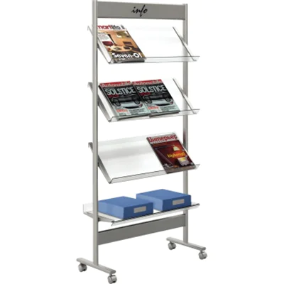 Kerkmann Prospektregal Ecoline 6313 71x157,5x35cm 4Böden si/tr