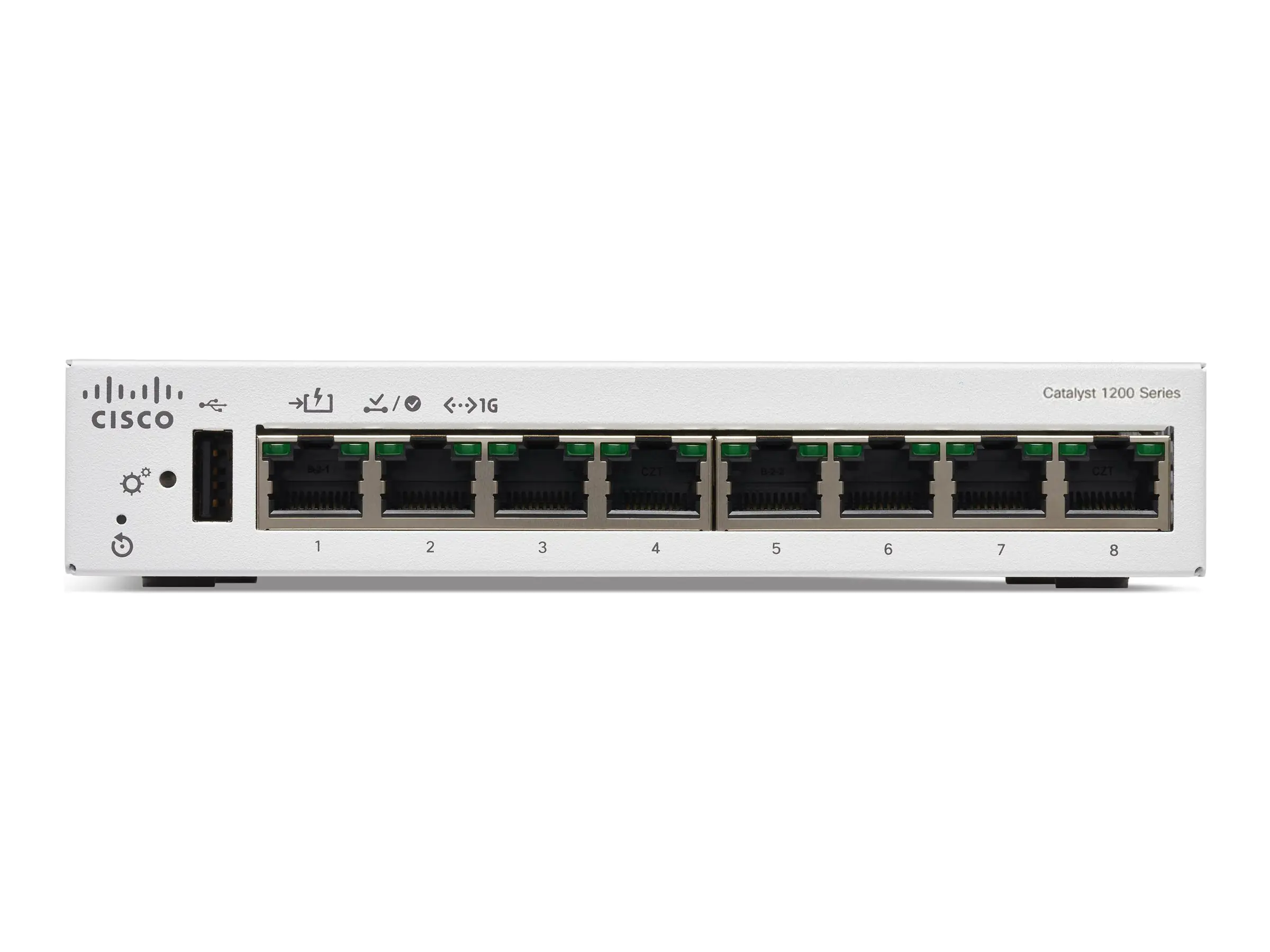 Cisco Catalyst 1200-8T-D - Switch - Gigabit Ethernet - L3 - Smart - 8 x 10/100/1000 - Desktop