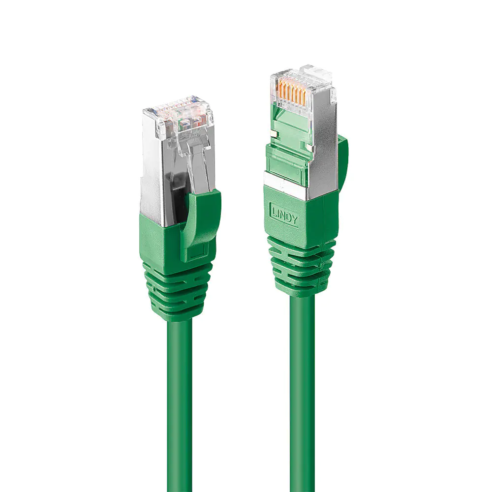 Lindy - Patch-Kabel - RJ-45 (M) zu RJ-45 (M) - 10 m - 6 mm - SFTP, PiMF - CAT 6a - halogenfrei, ohne Haken - grün