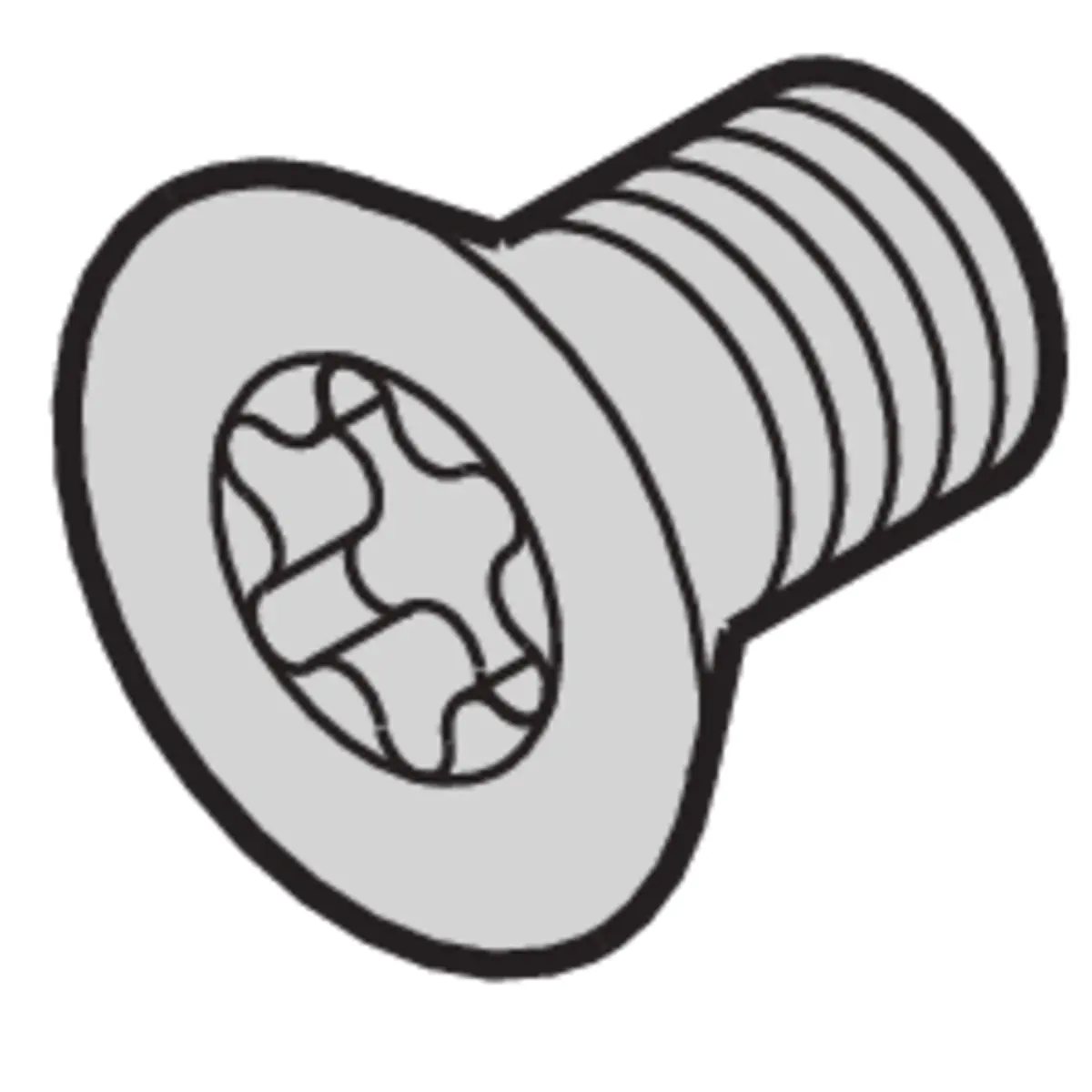 SCHROFF COUNTERSUNK SCREW M5X12 (4PCS/KIT)