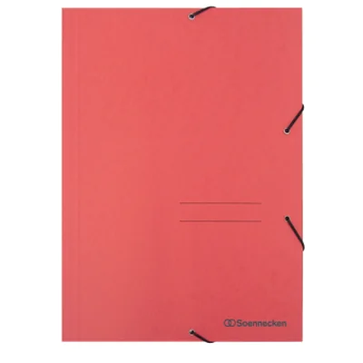 Soennecken Eckspanner 1472 DIN A4 3Klappen und Gummizug rot
