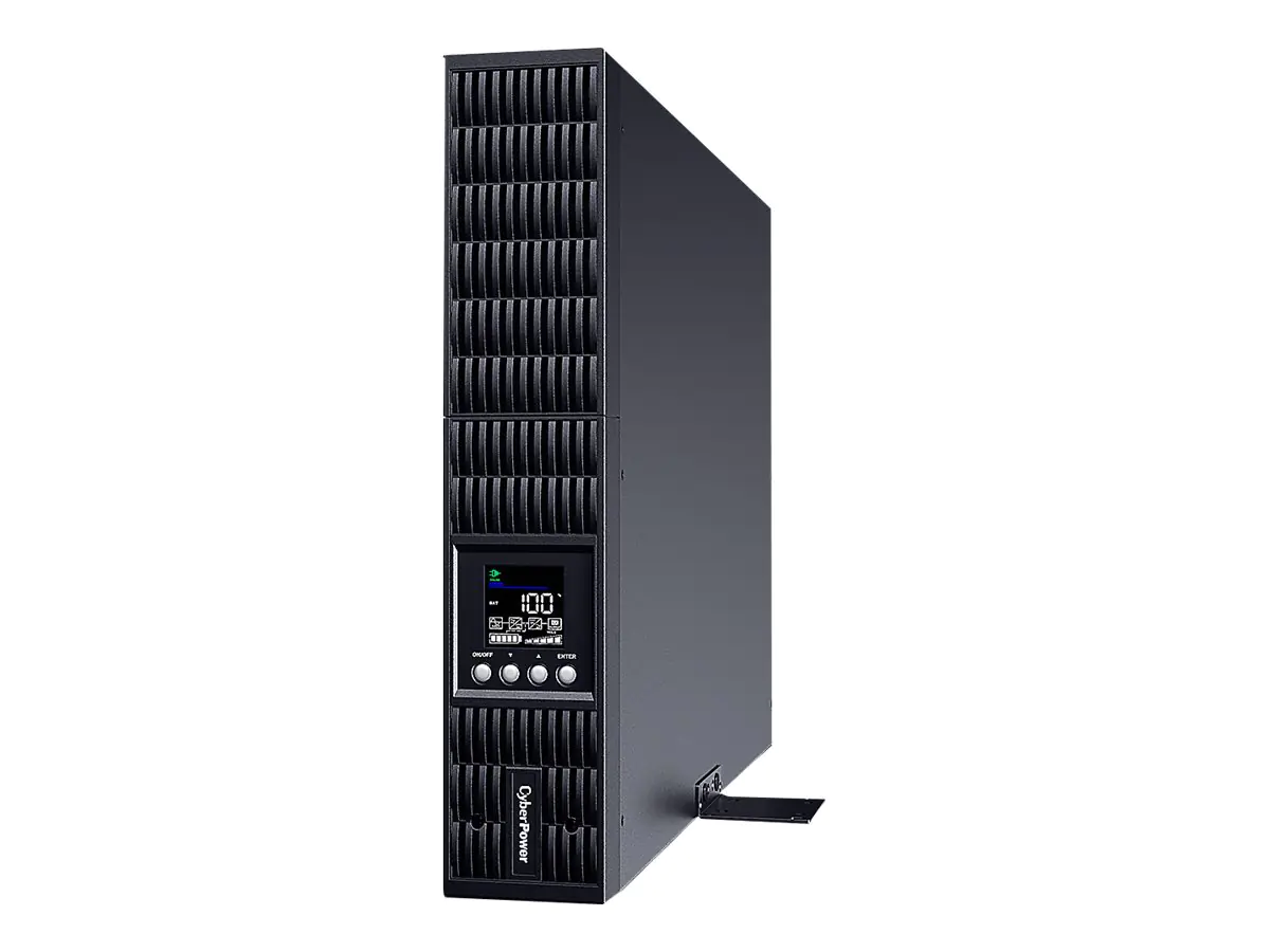 CyberPower Smart App Online S OLS3000ERT2Ua - USV (in Rack montierbar/extern) - Wechselstrom 230 V - 2700 Watt - 3000 VA - 1-phasig - 9 Ah - RS-232, USB - Ausgangsanschlüsse: 10 - 2U - Schwarz