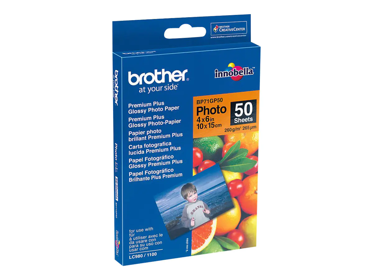 Brother BP - Glänzend - 100 x 150 mm 50 Blatt BP71GP50