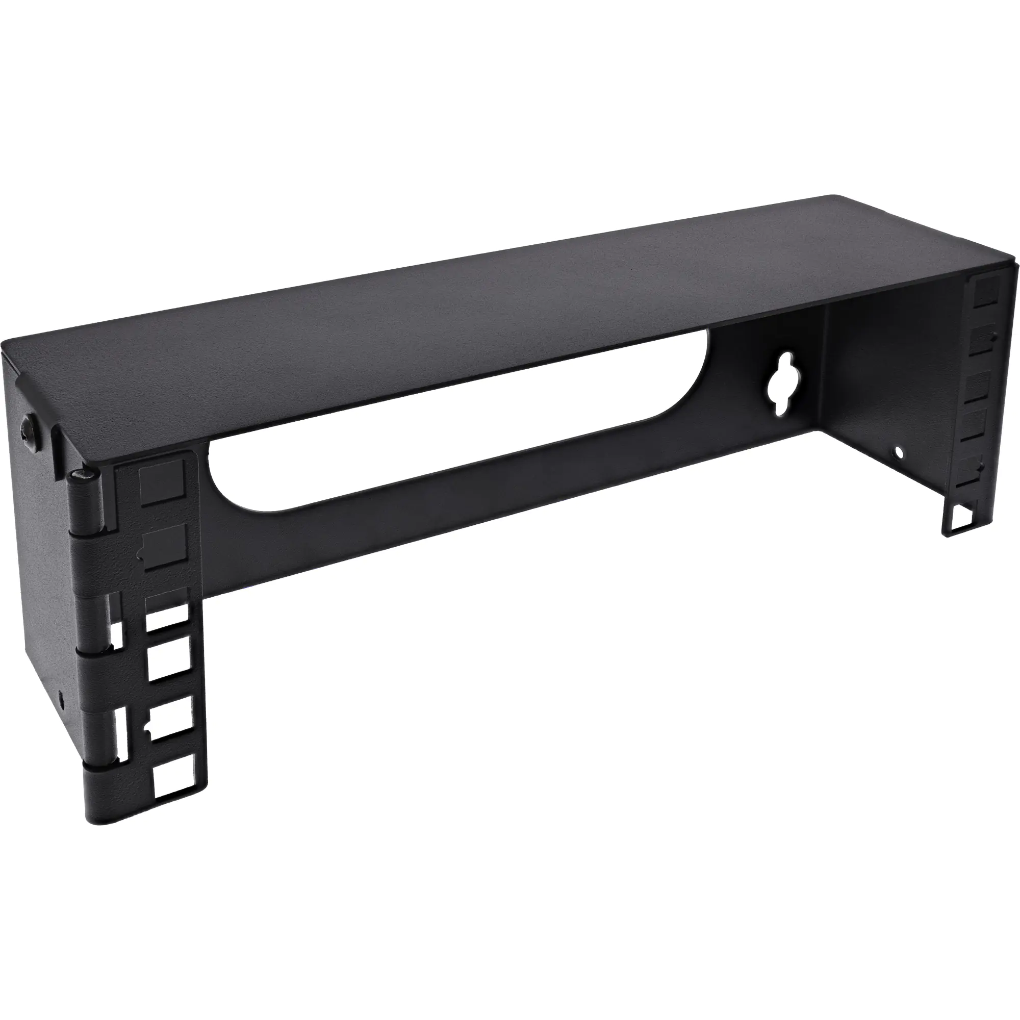 InLine 10" Mini Rack zur Wandmontage - 2HE - 7,6cm Tiefe - schwarz 10102A