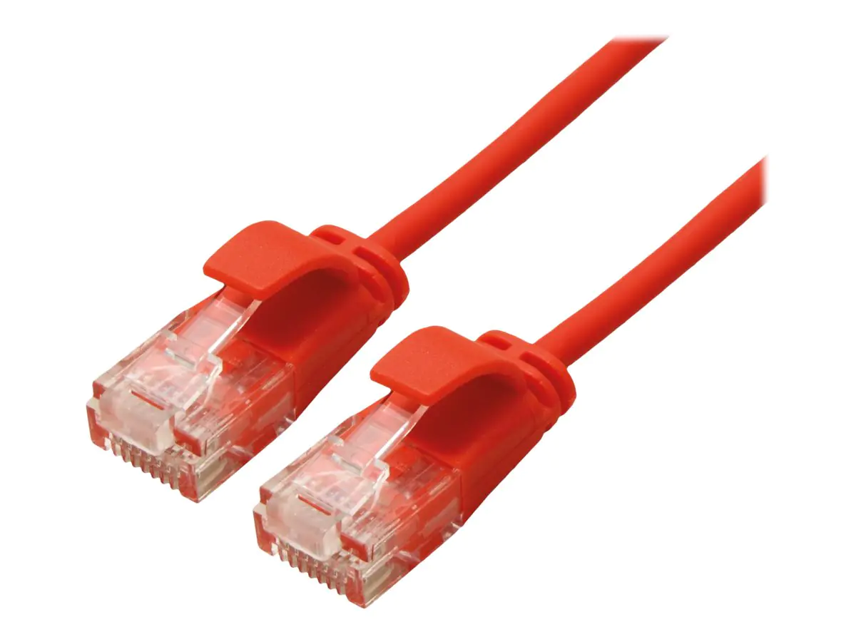 Roline Green - Patch-Kabel - RJ-45 (M) zu RJ-45 (M) - 3 m - UTP - CAT 6a - halogenfrei, geformt, ohne Haken, verseilt - Rot