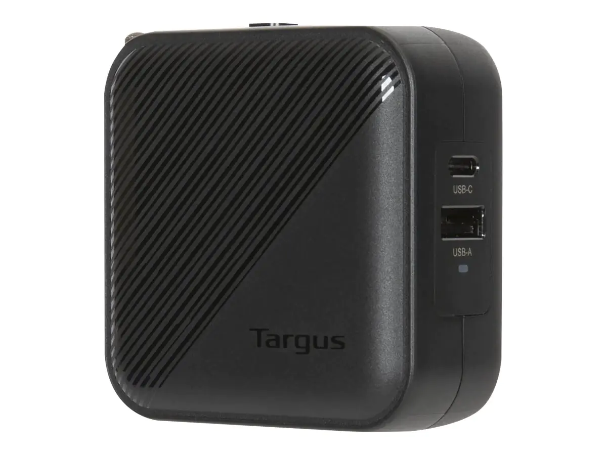 Targus Netzteil - GaN - 65 Watt - PD - 2 Ausgabeanschlussstellen (USB-C, USB Typ A) APA803GL