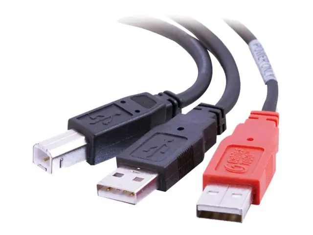 C2G "Y" Cable - USB-Kabel - USB Typ B (M) zu USB, USB (nur Strom) (M) - USB 2.0 - geformt