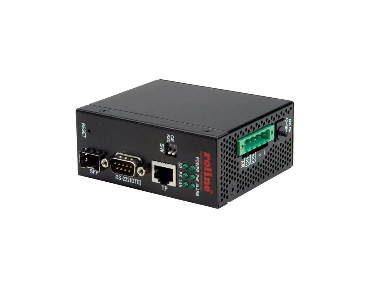 ROLINE Industrie Konverter - Medienkonverter - 100Mb LAN - 10Base-T, 100Base-TX, 100Base-X - RJ-45, SFP (mini-GBIC) 21.13.1138