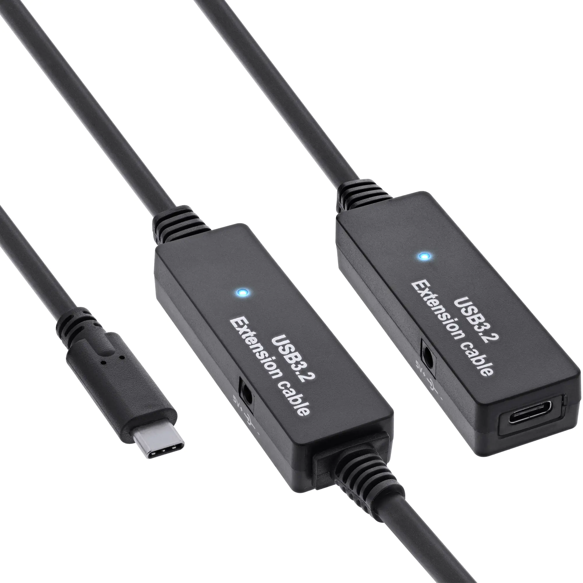 InLine USB 3.2 Gen.1 Aktiv-Verlängerung USB-C Stecker an Buchse 15m - Kabel - Digital/Daten