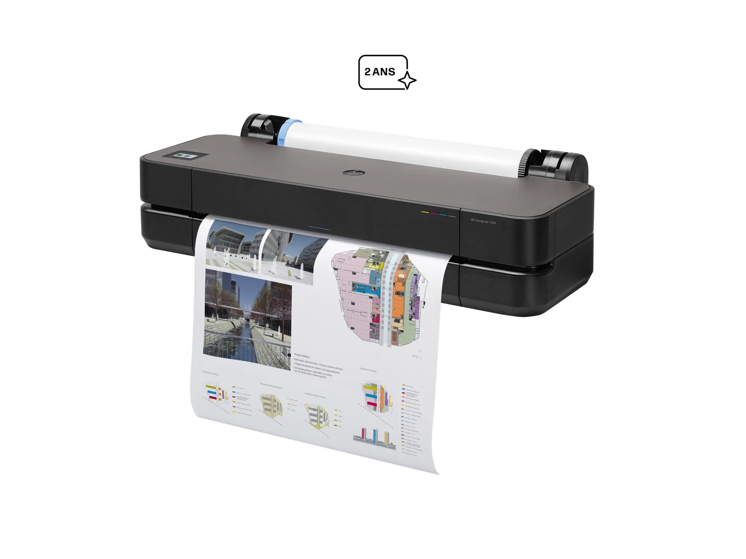 HP DesignJet T250 - 610 mm (24") Großformatdrucker - Farbe - Tintenstrahl - A1, ANS