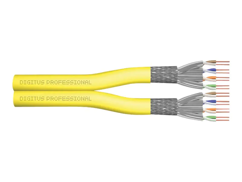 Digitus Professional Installation Cable - Bulkkabel - 500 m - SFTP - CAT 7a - halogenfrei - Gelb, RAL 1028