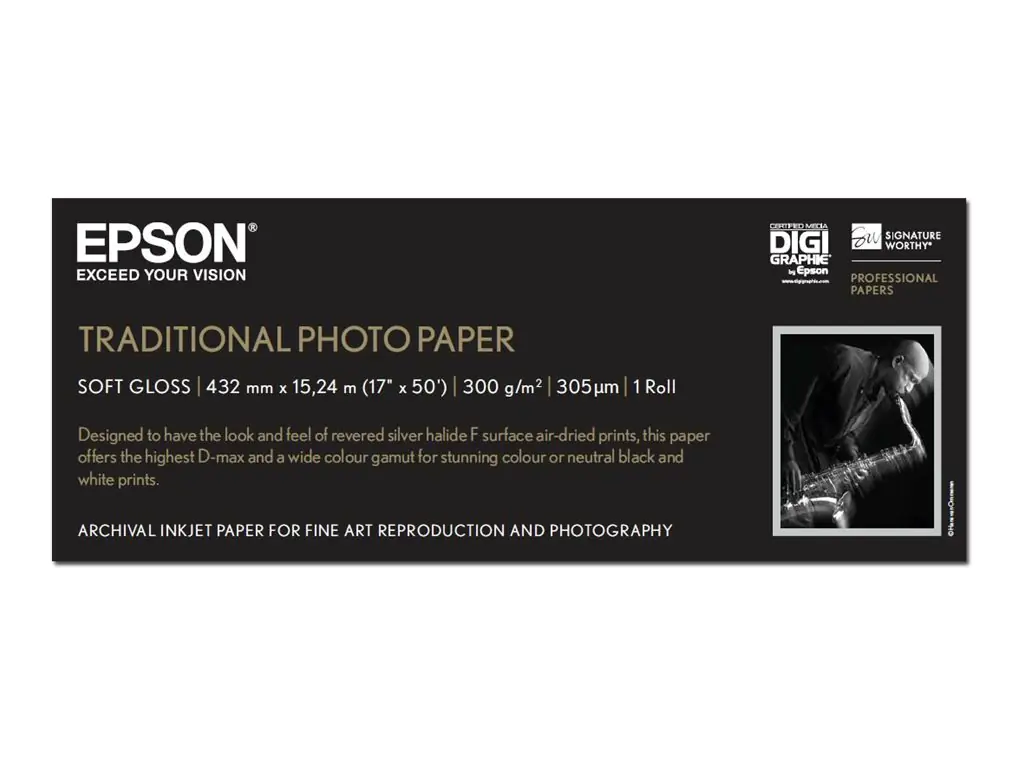 Epson Traditional Photo Paper - Rolle (43,2 cm