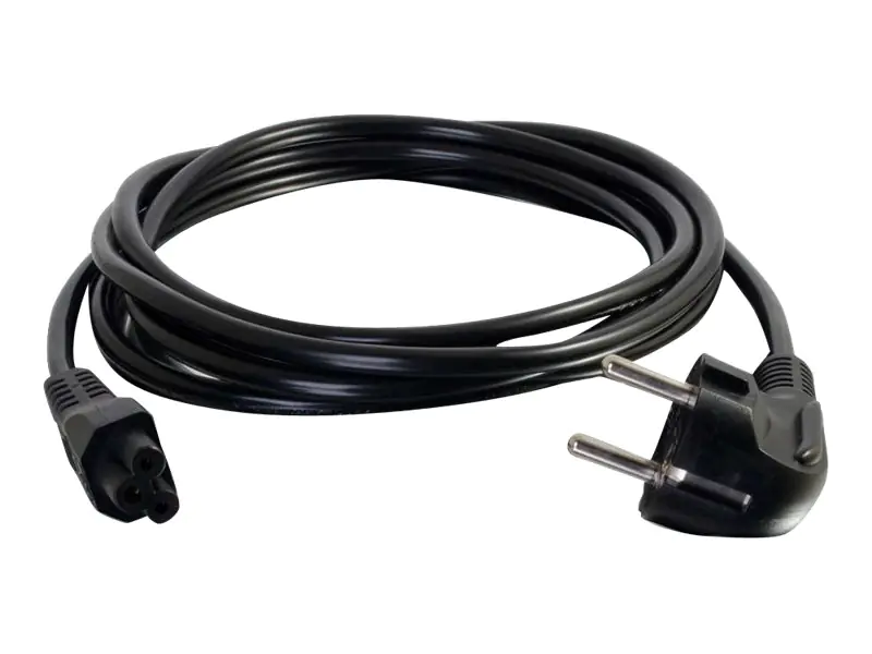C2G Laptop Netzkabel - Stromkabel - IEC 60320 C5 zu power CEE 7/7 (M) - Wechselstrom 250 V - 1 m - geformt - Schwarz - Europa