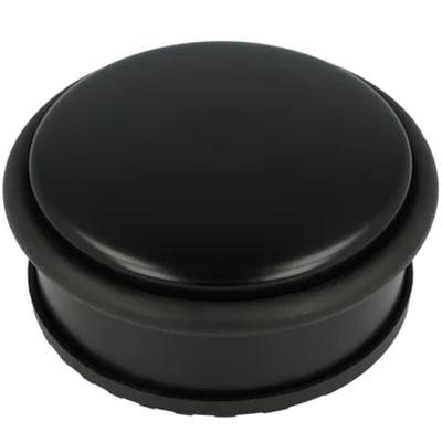 Westcott Türstopper 10 x 4 cm (Ø x H) Gummi/Edelstahl, poliert schwarz