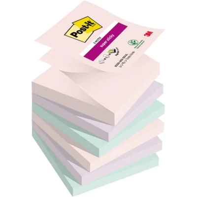 3M R330-6SS-SOUL, Quadratisch, Grün, Pink, Violett, Papier, 76 mm, 76 mm, 90 Blätter