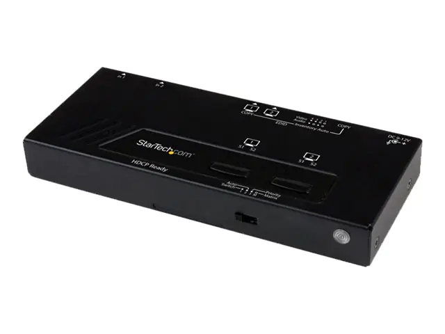 StarTech 2x2 Port HMDI Switch/Verteiler - Automatische Umschaltung mit Fernbedienung - 1080p - 2 In 2 Out HDMI Auto Switch/Umschalter - Video/Audio-Schalter - Desktop - für P/N: SVA12M2NEUA, SVA12M5NA