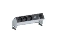 Bachmann DESK 2 - Steckdosenleiste - Eingabe, Eingang GST18 - Ausgangsanschlüsse: 3 - 20 cm - Deutschland - Schwarz, weiß, RAL 9010