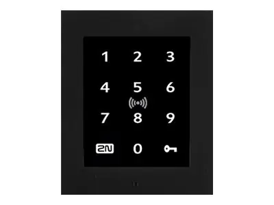 2N Access Unit 2.0 Touch Keypad & RFID Secured - Zutrittskontrollterminal mit RFID-Lesegerät - kabelgebunden - NFC, RFID - 125 KHz, 13.56 MHz - 10/100 Ethernet