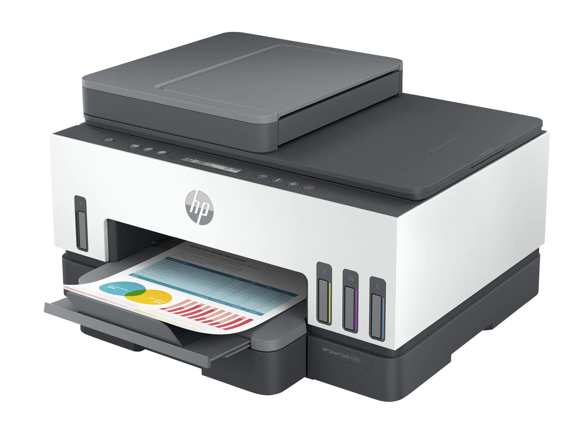 HP Smart Tank 7305 All-in-One - Multifunktionsdrucker - Farbe - Tintenstrahl - nachfüllbar - Letter A (216 x 279 mm)/A4 (210 x 297 mm) (Original) - A4/Legal (Medien) - bis zu 13 Seiten/Min. (Kopieren) - bis zu 15 Seiten/Min. (Drucken) - 250 Blatt - USB 2.