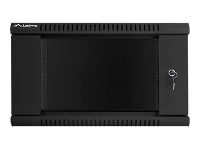 Lanberg Schrank Netzwerkschrank - geeignet für Wandmontage - Schwarz, RAL 9004 - 6U - 48.3 cm (19") WF01-6606-10B