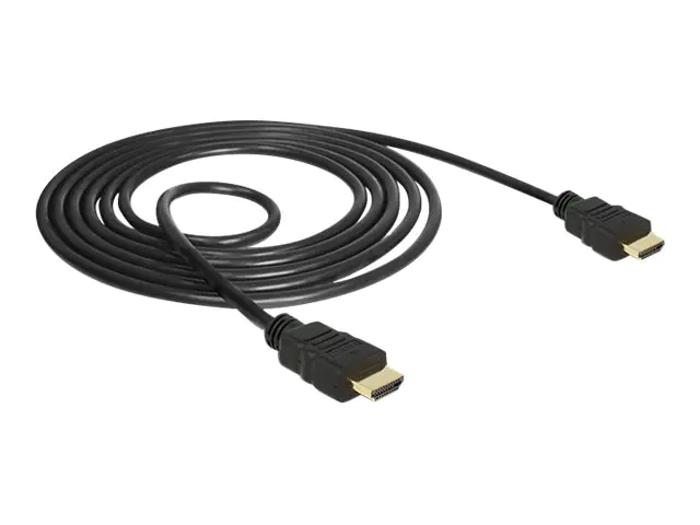 Delock - HDMI-Kabel mit Ethernet - HDMI männlich zu HDMI männlich - 1.5 m - Schwarz - 4K Unterstützung