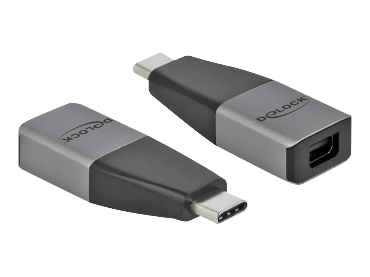 Delock - Videoadapter - 24 pin USB-C (M) zu Mini DisplayPort (W) - USB 3.2 Gen 1 / DisplayPort 1.2 - Support von 4K 60 Hz - Grau