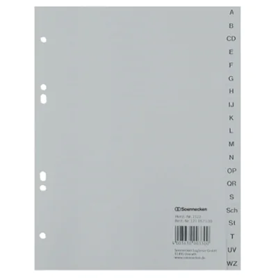 Soennecken Register 1522 DIN A5 A-Z volle Höhe PP grau