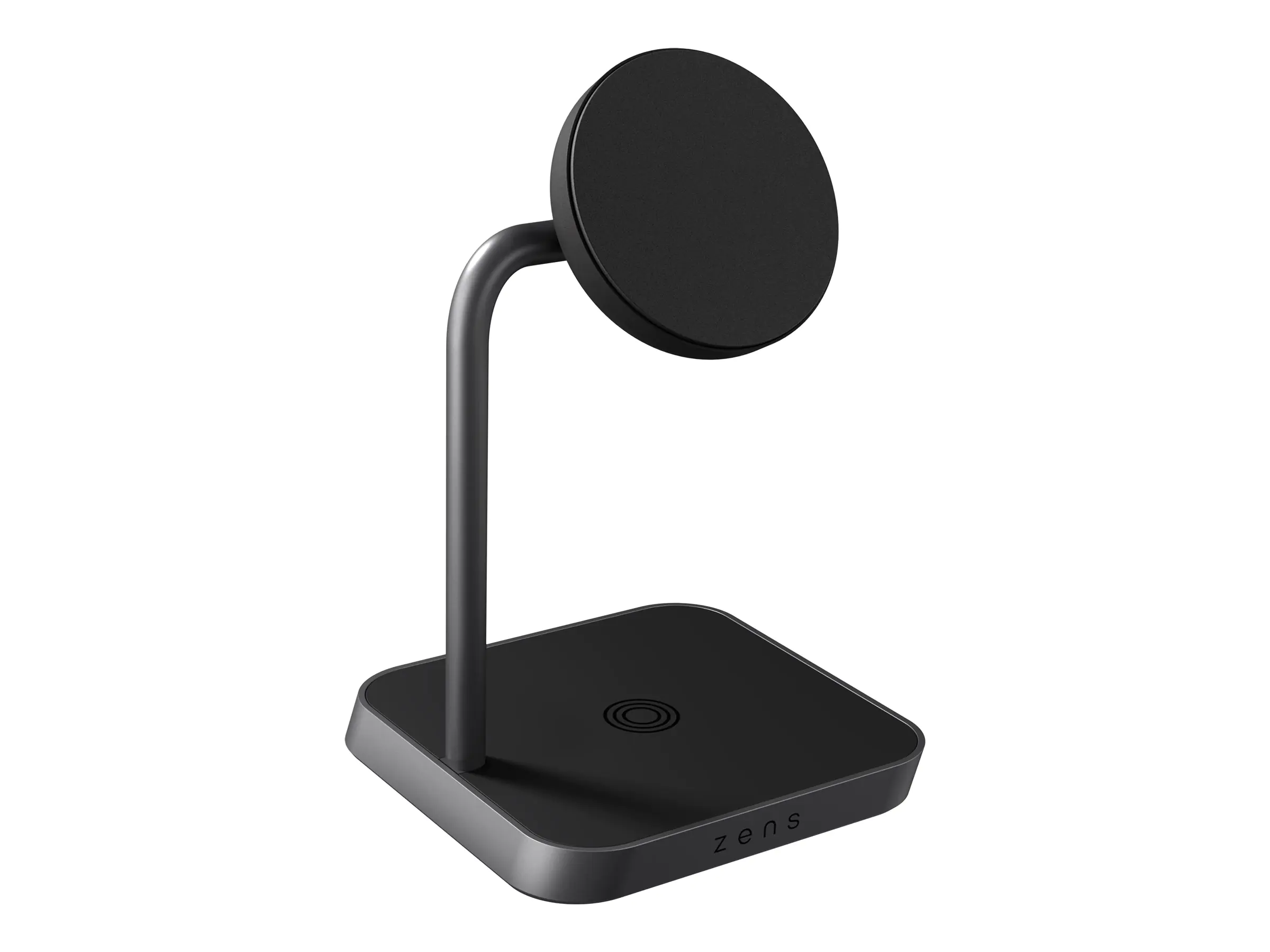 ZENS Office Charger 2 - Pad für induktives Laden / Ladegerät + AC-Netzteil - 20 Watt - Apple Fast Charge - Schwarz