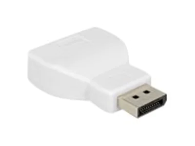 Delock - Videoadapter - DisplayPort (M) zu HD-15 (VGA) (W) - DisplayPort 1.1a - Daumenschrauben - weiß