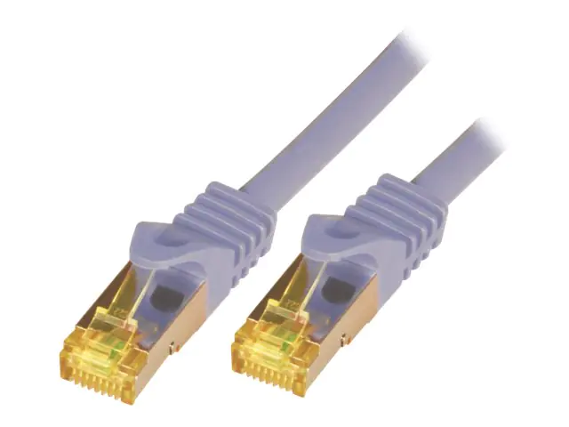 M-CAB - Patch-Kabel - RJ-45 (M) zu RJ-45 (M) - 15 m - SFTP, PiMF - CAT 7 - halogenfrei, geformt, ohne Haken - Grau