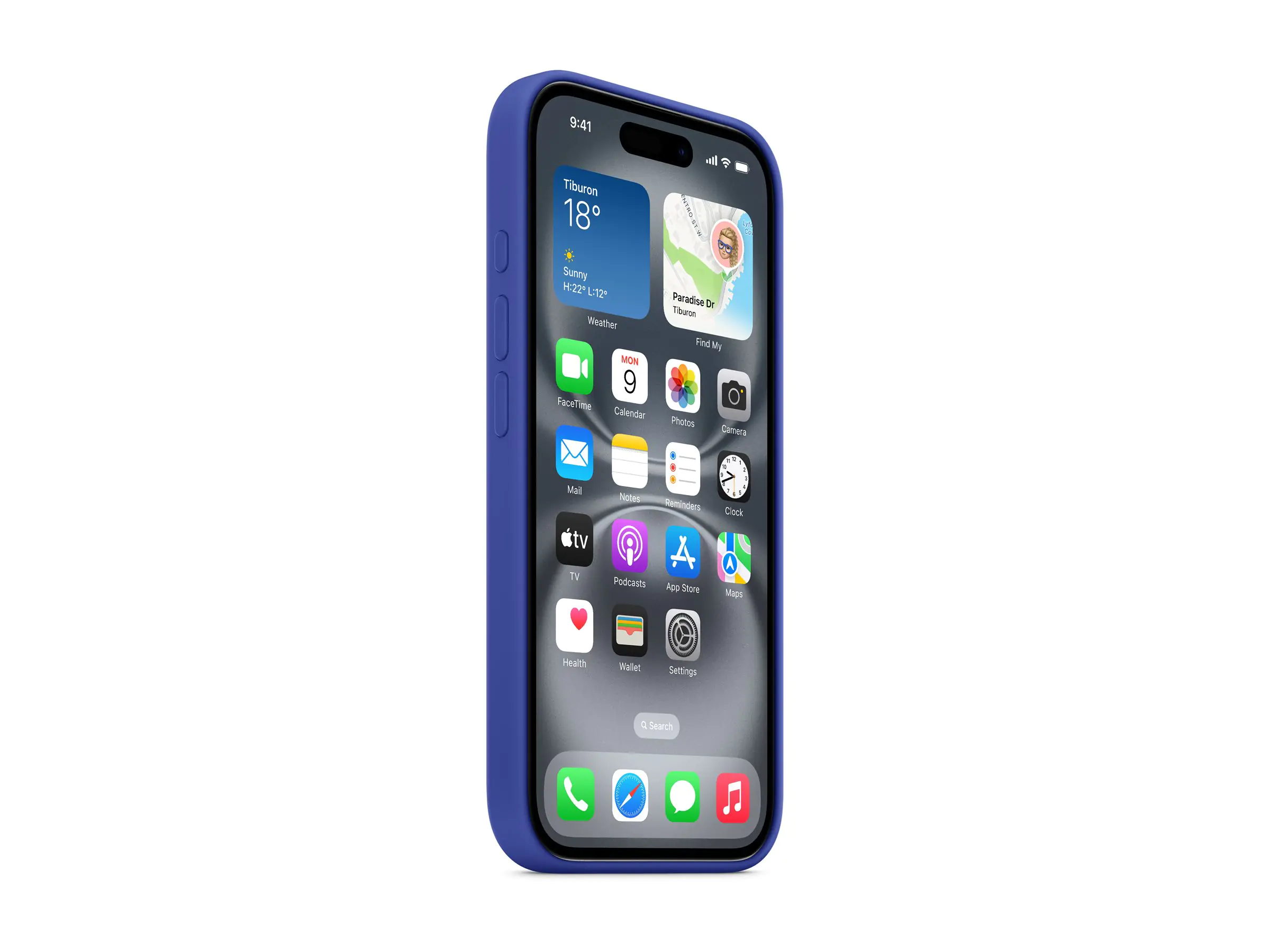 Apple - Hintere Abdeckung für Mobiltelefon - kompatibel mit MagSafe - Silikon - Ultramarine - für iPhone 16