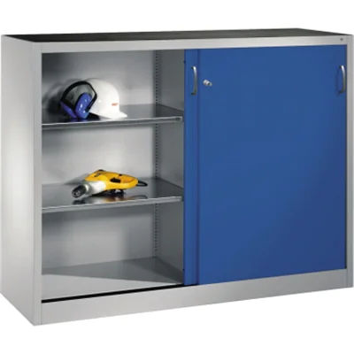 C+P Werkzeugschrank 214709S10013 Schiebetür 1200x1600x400mm lgr/ebl