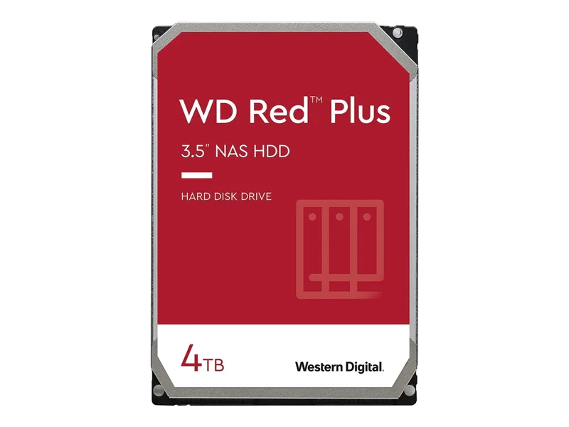 WD Red Plus WD40EFPX - Festplatte - 4 TB - intern - 3.5" (8.9 cm) - SATA 6Gb/s - 5400 rpm - Puffer: 256 MB