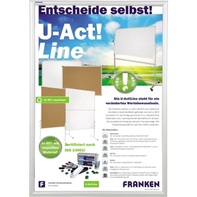 Franken GmbH Wechselrahmen 62.4x87.2x1.1cm Aluminium si - A1 BS1804