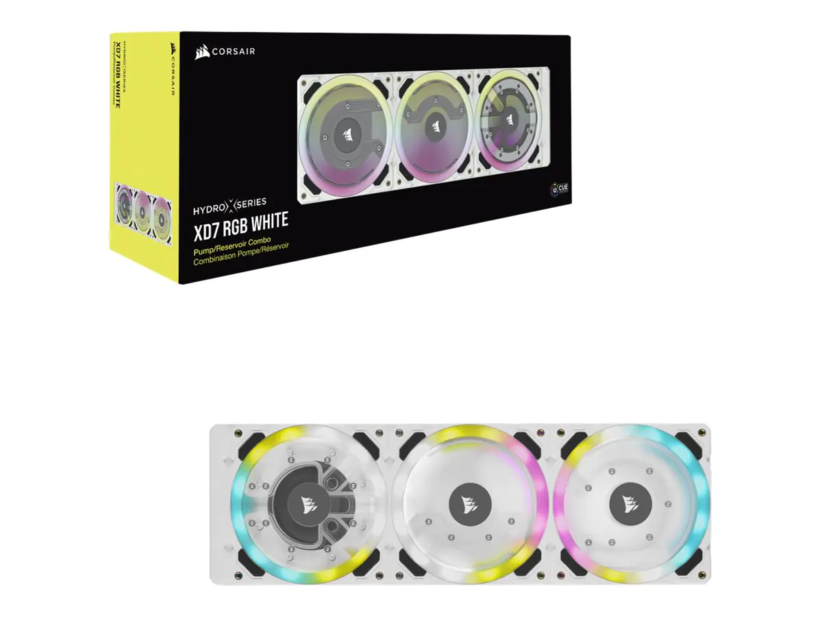CORSAIR Hydro X Series XD7 RGB Pump/Reservoir Combo - Pumpe und Tank für Wasserkühlsystem - weiß