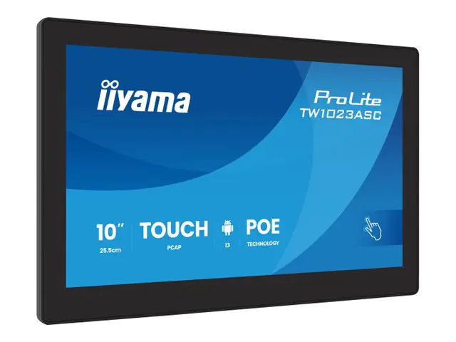 Iiyama ProLite TW1023ASC-B3P - Android-PC - Touchscreen-PC - 1 RK3568 - RAM 4 GB - SSD - eMMC 32 GB - Mali-G52 - 1GbE, Bluetooth 5.2 - WLAN: 802.11a/b/g/n/ac, Bluetooth 5.2 - Android 13 - Monitor: LED 25.7 cm (10.1")