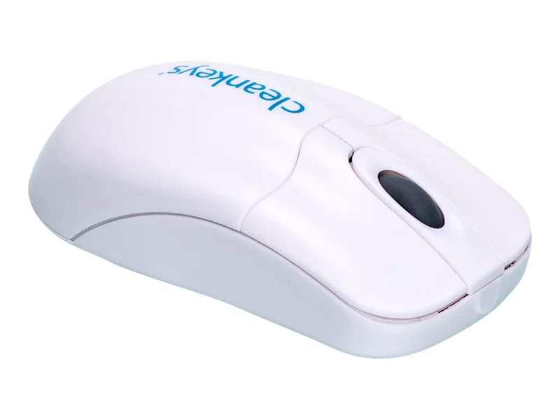 CleanKeys CKM2W - Maus - ergonomisch - optisch - 3 Tasten - kabellos - 2.4 GHz - weiß
