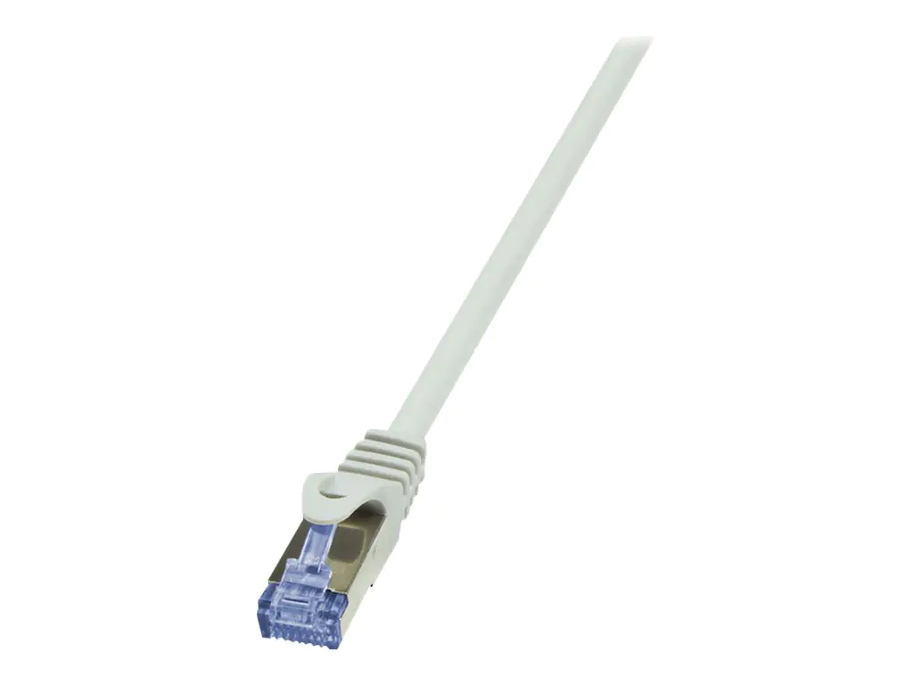 LogiLink PrimeLine - Patch-Kabel - RJ-45 (M) zu RJ-45 (M) - 3 m - SFTP, PiMF - CAT 7 - halogenfrei, geformt, ohne Haken - Grau