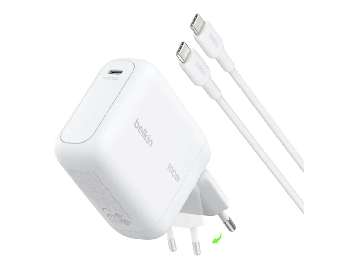 Belkin BoostCharge - Netzteil - GaN - 100 watt - PD 3.2, QC 5.0, AVS, UFCS, Hypercharge, FC 2.0,